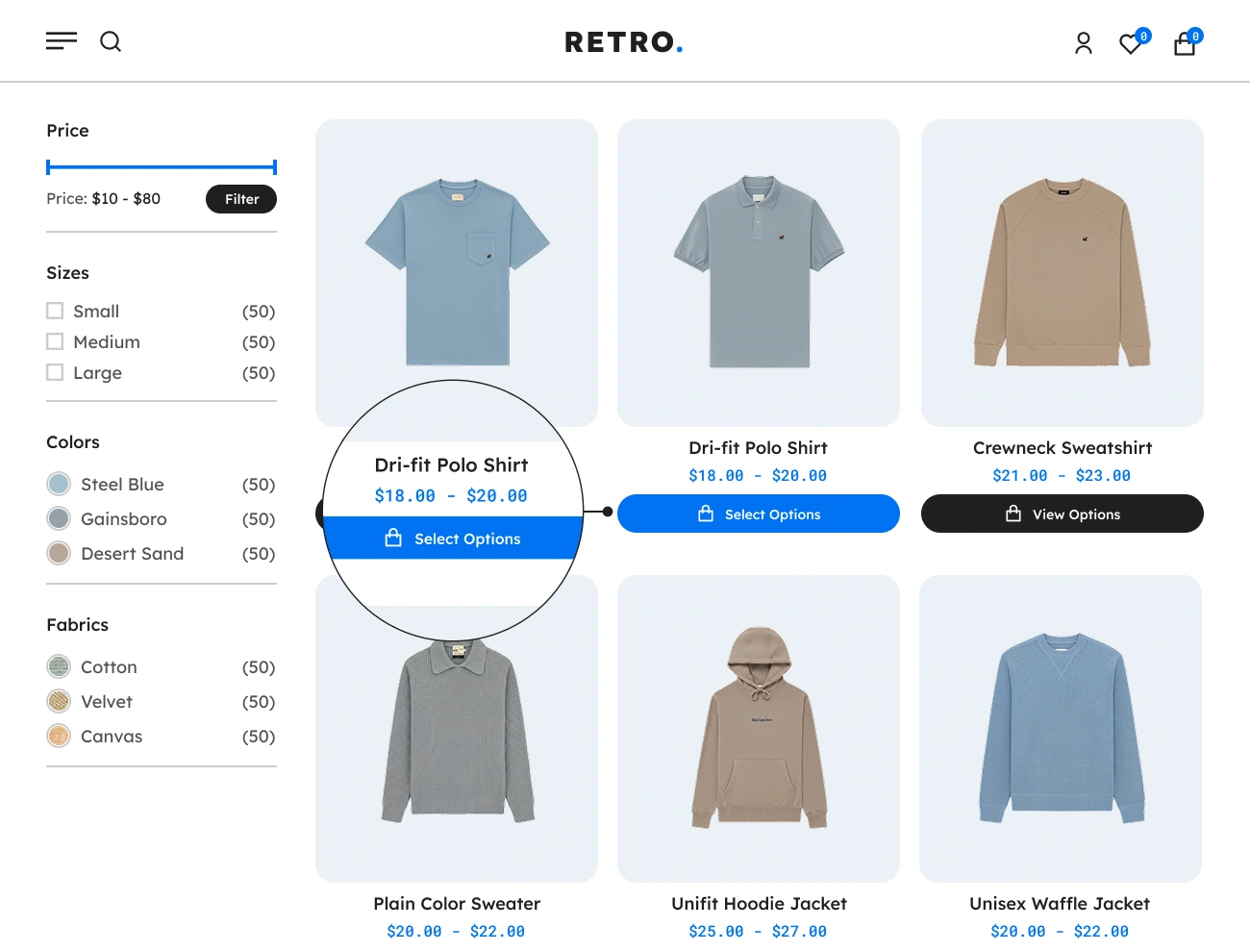 Handy Add To Cart For WooCommerce Customizable Select Options Button Style For Variable Product