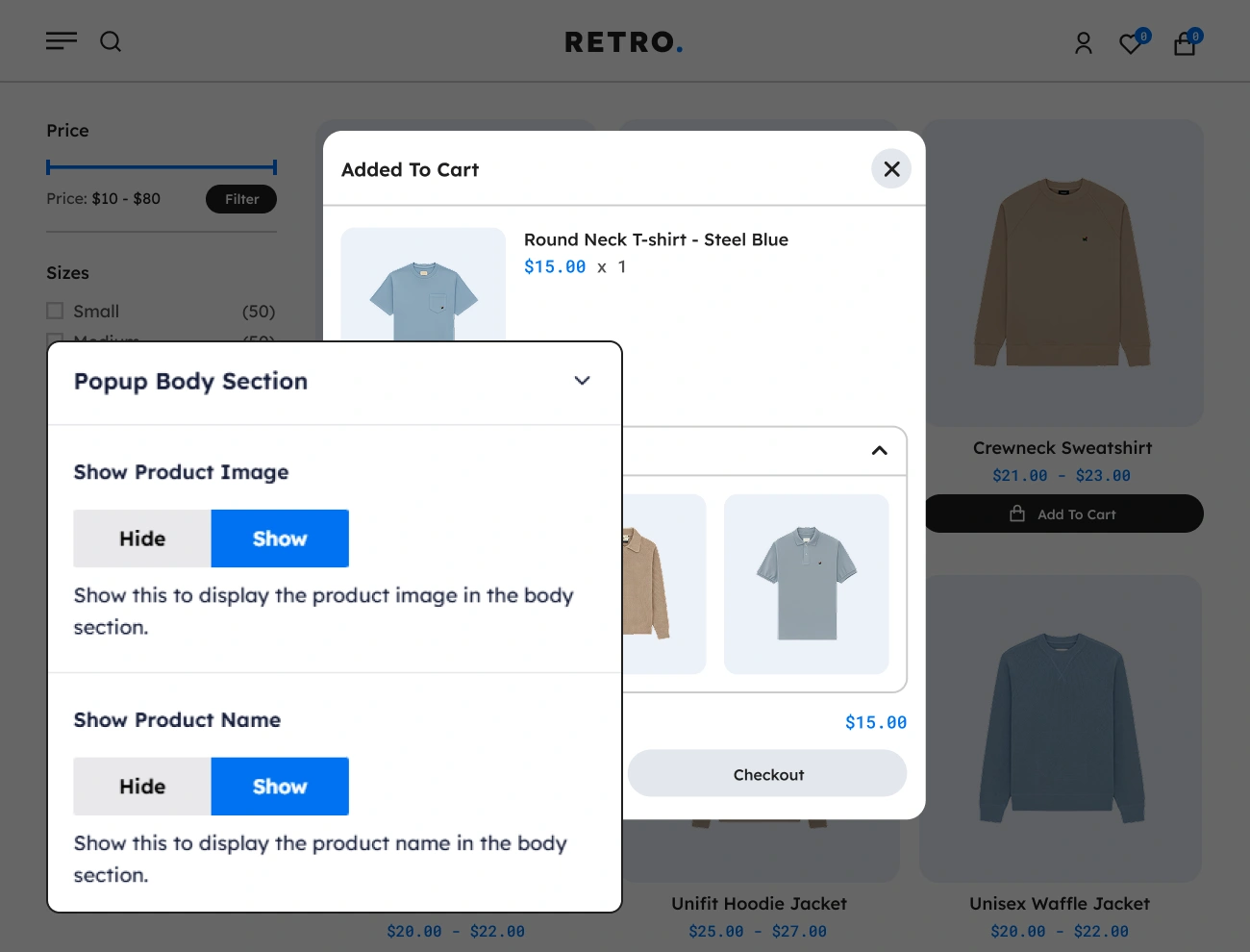 Handy Added To Cart Popup Notifier For WooCommerce Customizable Popup Notifier Product Details To Display