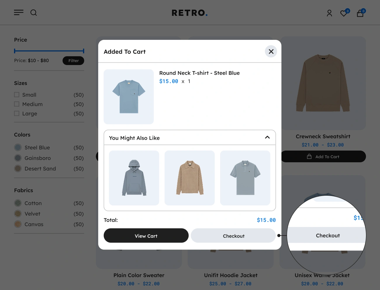 Handy Added To Cart Popup Notifier For WooCommerce Supports Checkout Button Link