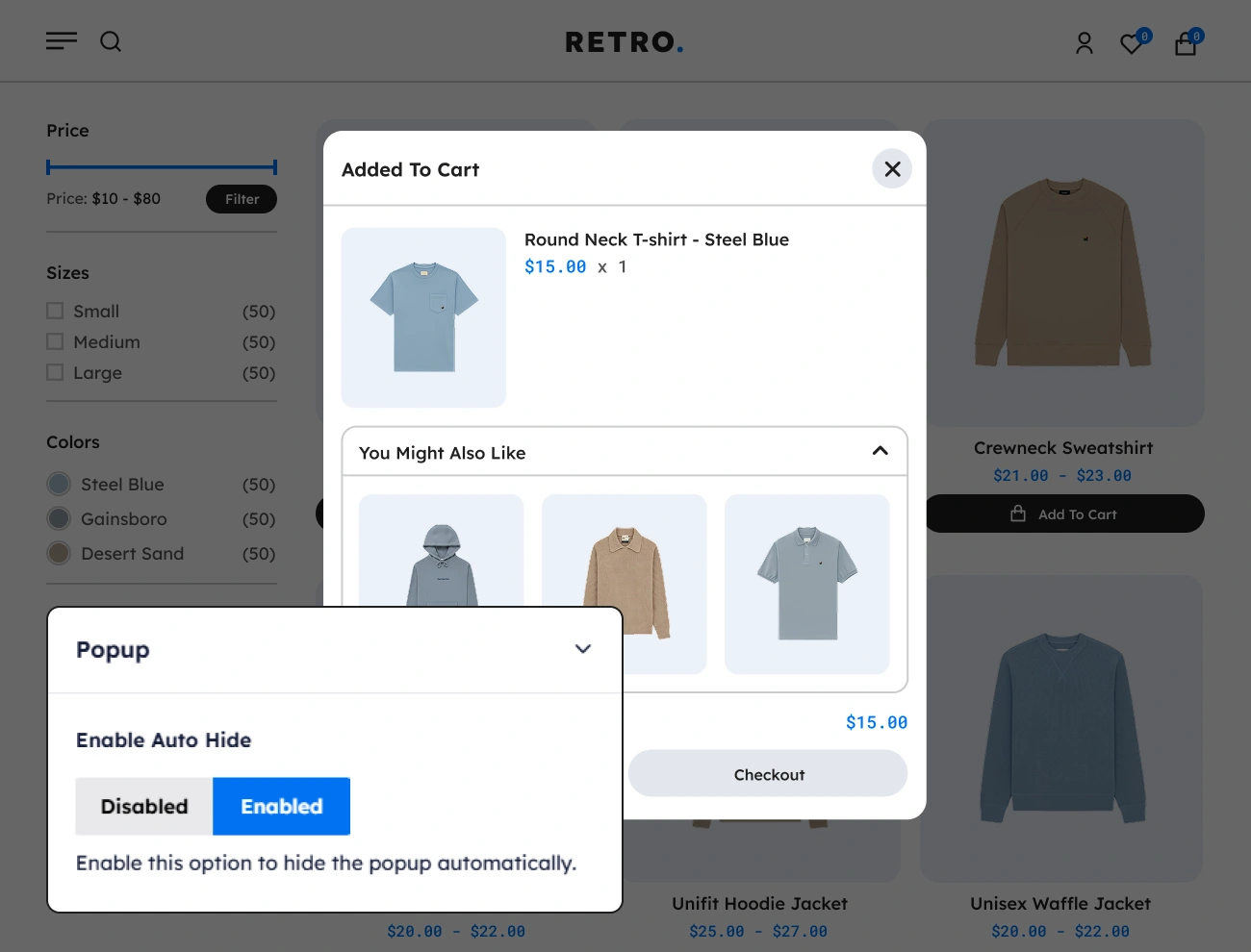 Handy Added To Cart Popup Notifier For WooCommerce Supports Popup Modal Auto Hide