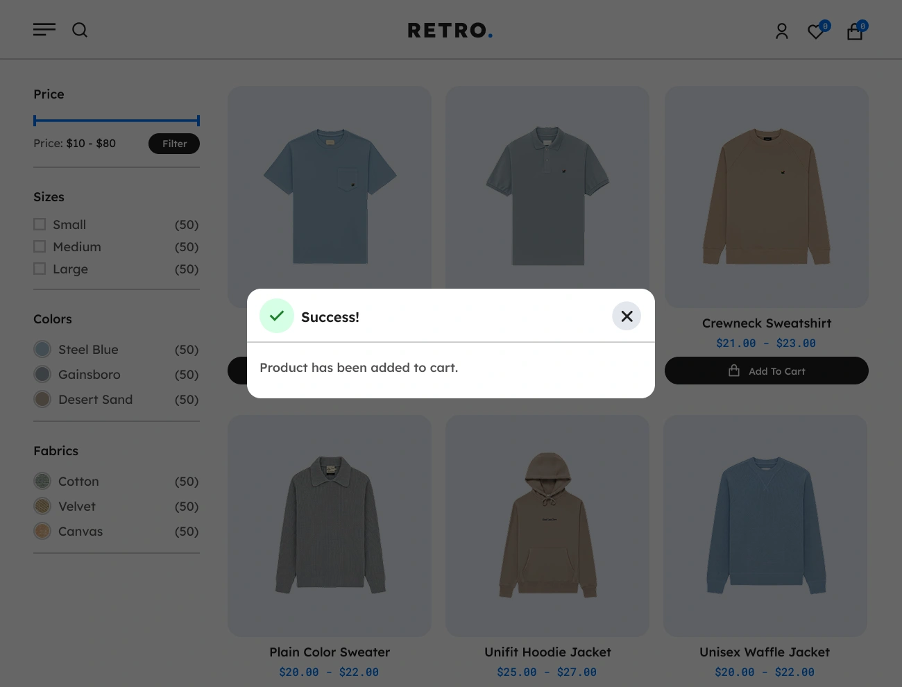 Handy Added To Cart Popup Notifier For WooCommerce Supports Success Status Popup Notifier