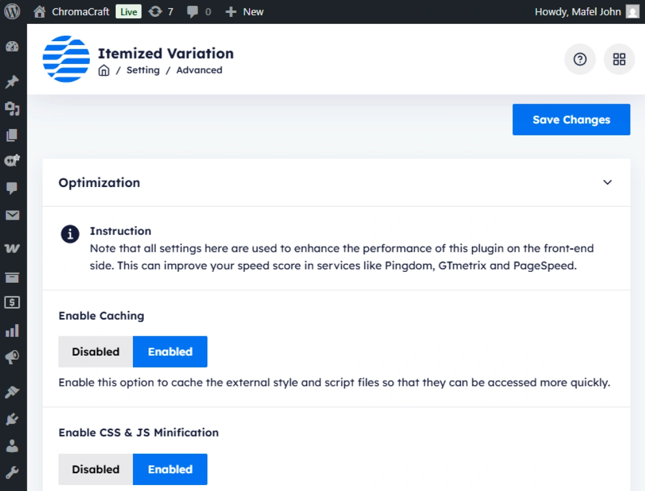 Handy Itemized Product Variation For WooCommerce Built In Plugin Speed Optimization