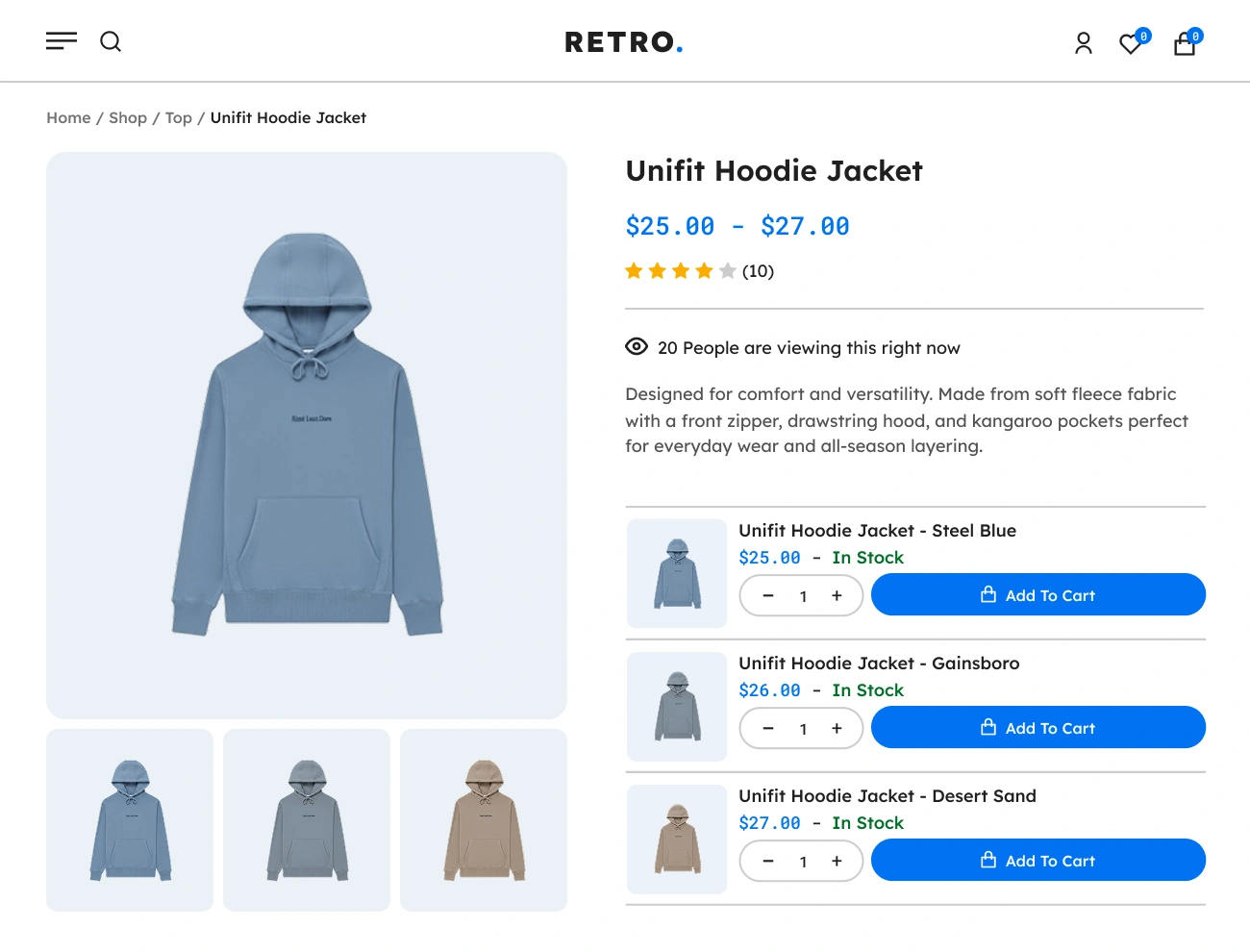 Handy Product Variation Table For WooCommerce Customizable Variation Table Style