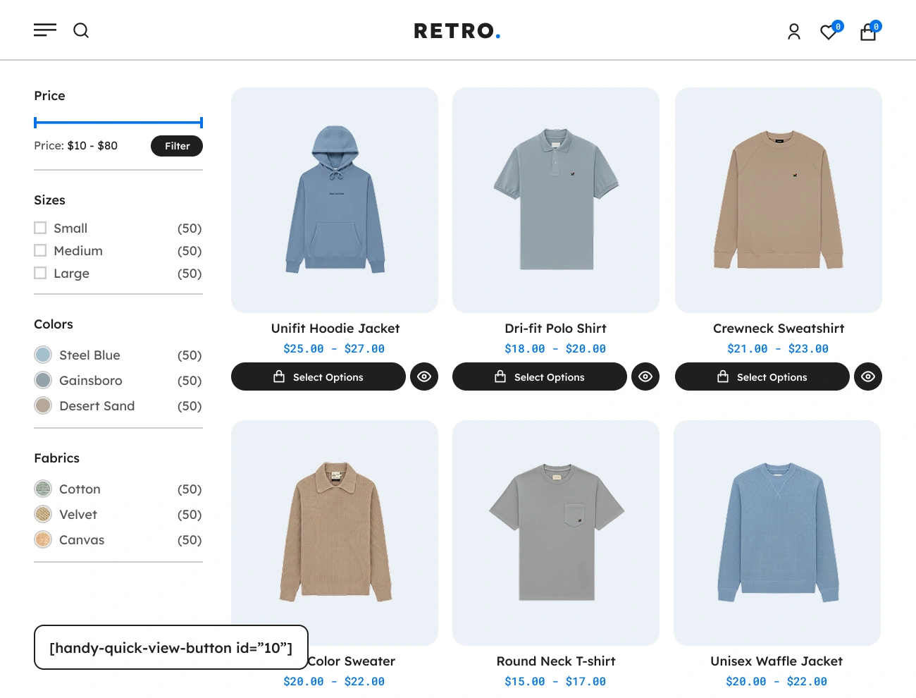 Handy Quick View For WooCommerce Supports Quick View Button Shortcode