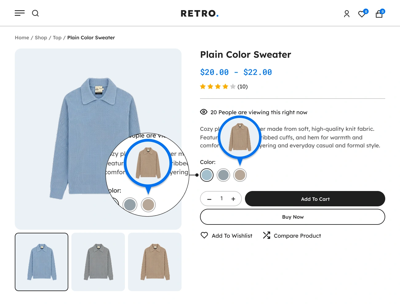 Handy Variation Swatches For WooCommerce Customizable Tooltip Style