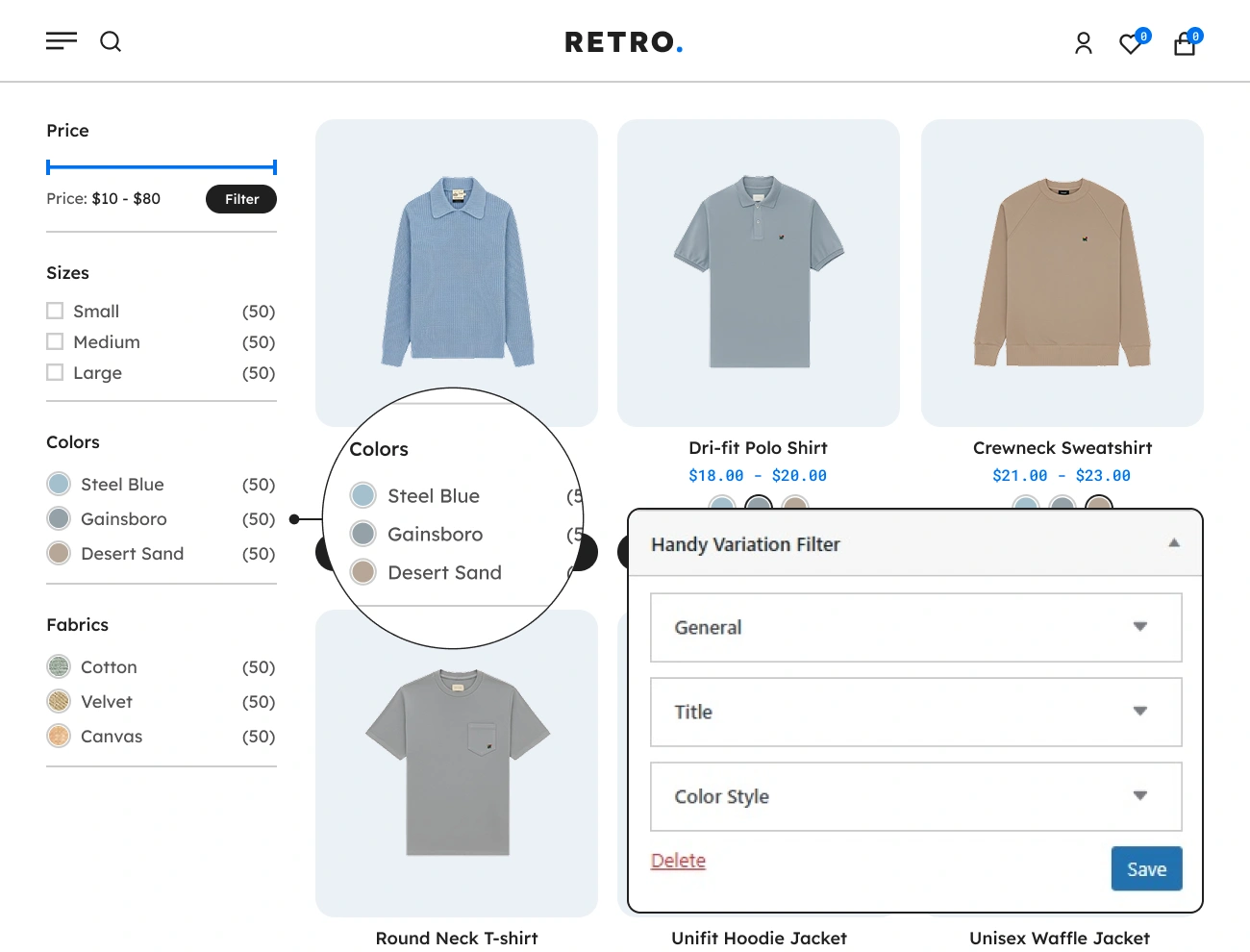Handy Variation Swatches For WooCommerce Supports Classic Widget Product Variation Swatches