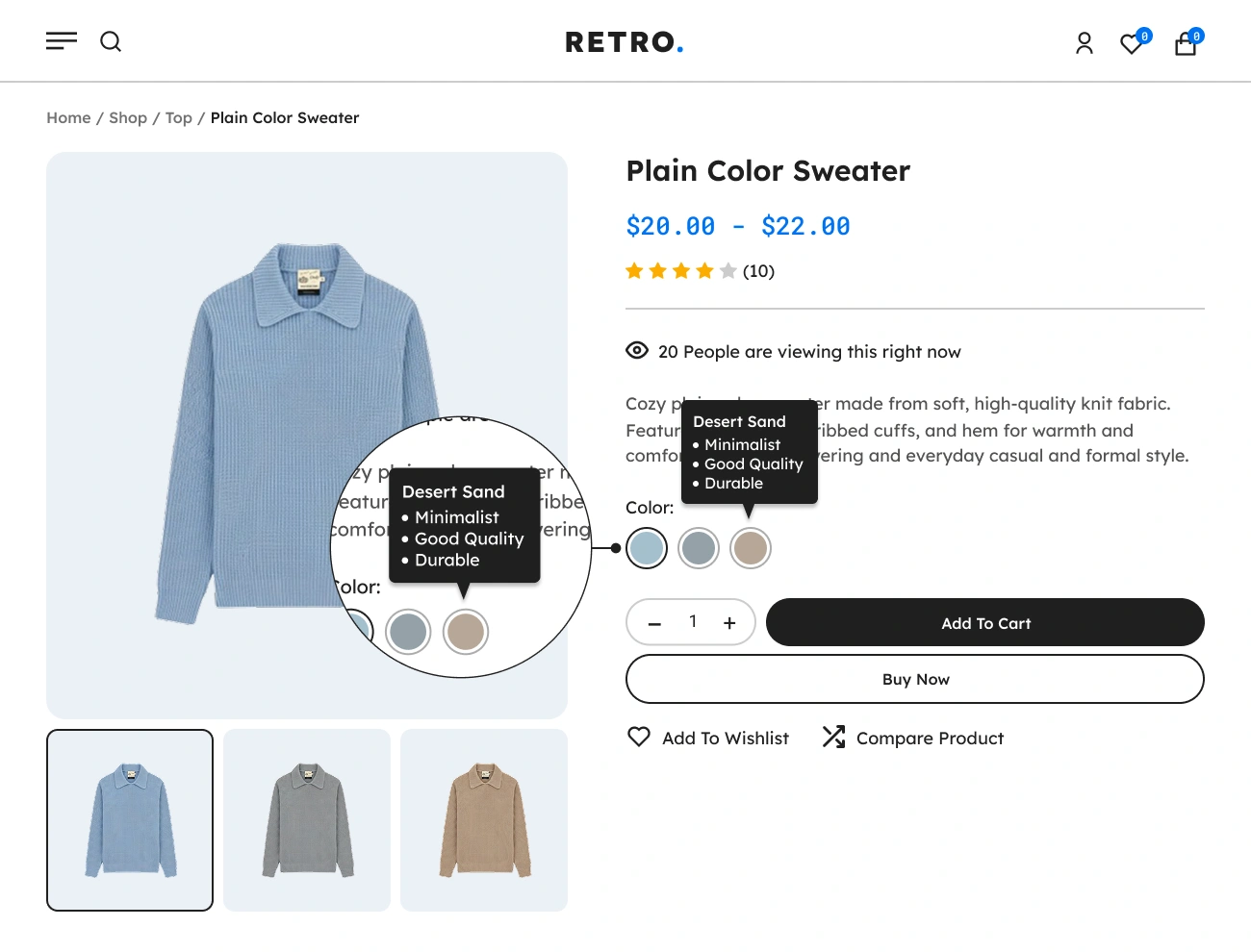 Handy Variation Swatches For WooCommerce Supports Html Markup Tooltip In Variation Swatches