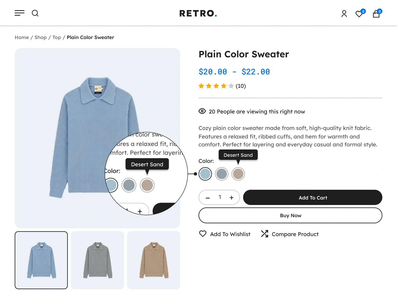 Handy Variation Swatches For WooCommerce Supports Text Tooltip In Variation Swatches
