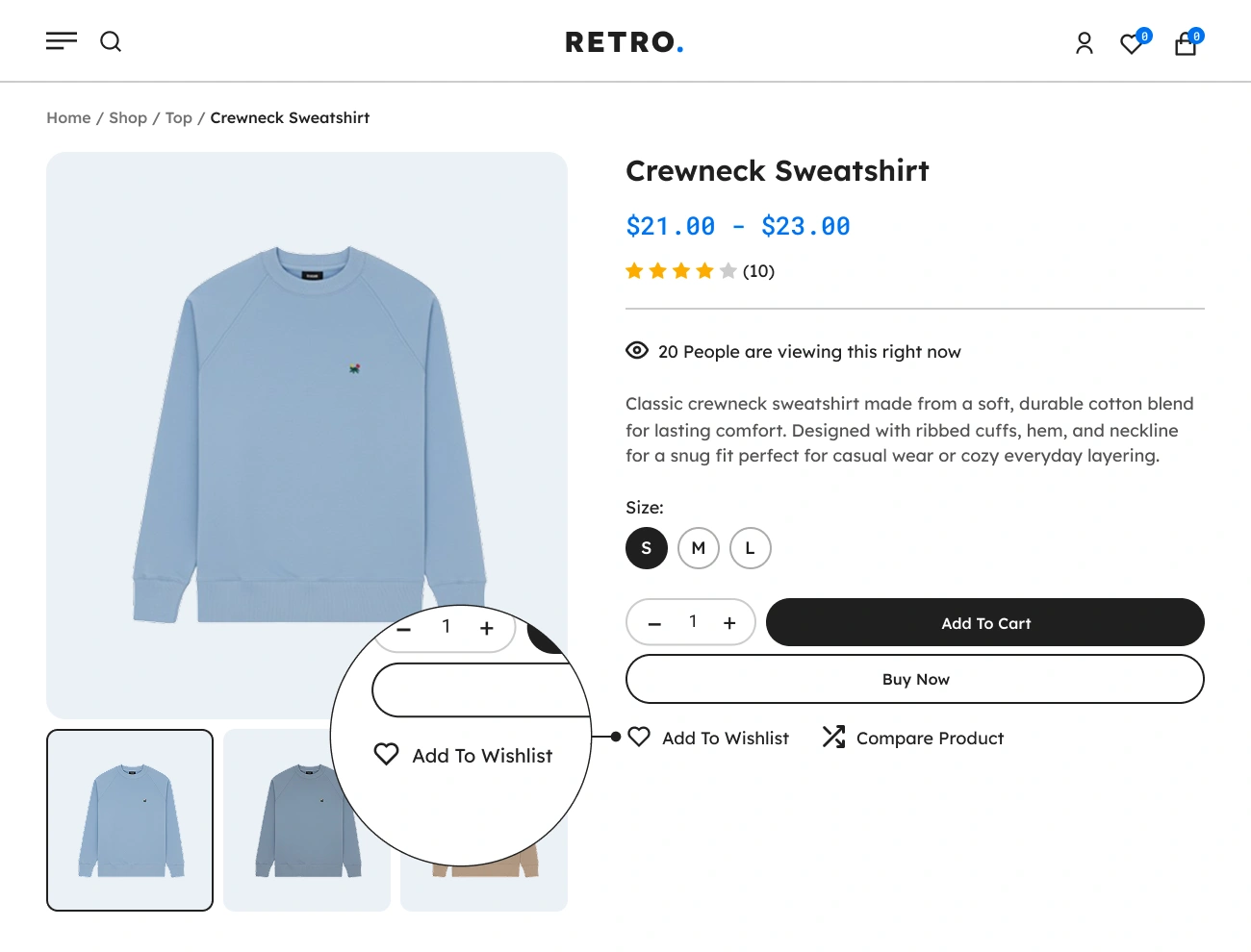 Handy Wishlist For WooCommerce Supports Add To Wishlist Button In Product Single Page